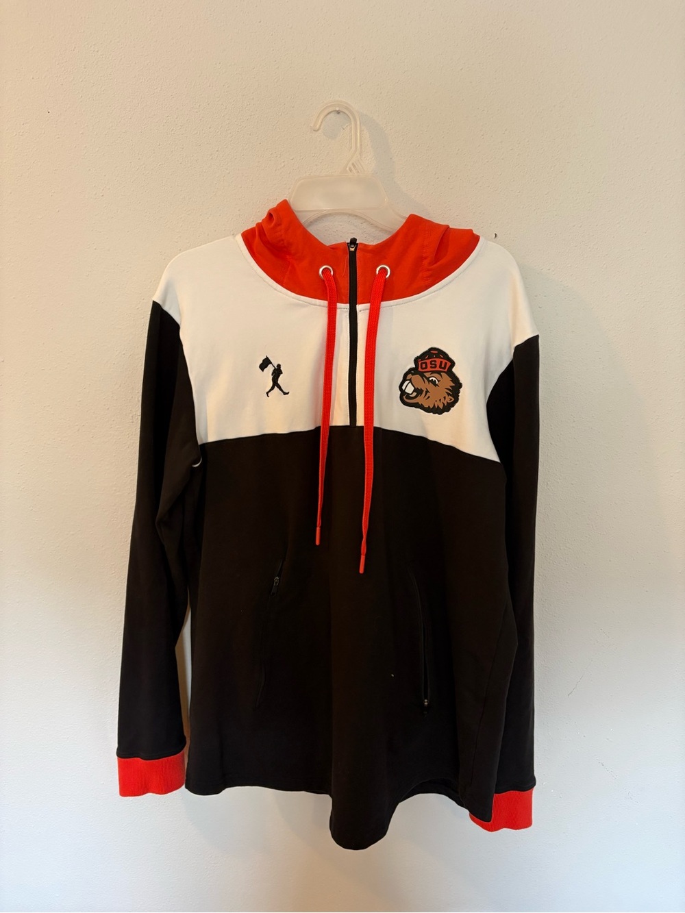 OSU Colorblock Zip-Up Hoodie - Black, White & Orange